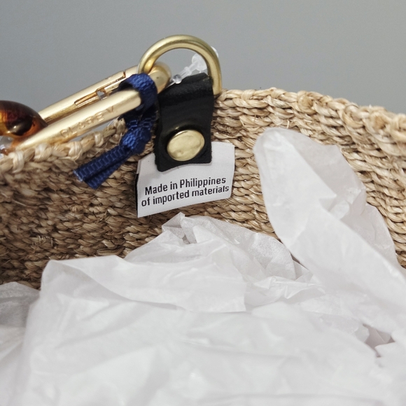 NWT CLARE V POT DE MIEL BAG WITH TORTOISE RESIN SHORTIE STRAP - Picture 4 of 8